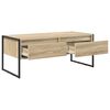 vidaXL Salontafel met lade Sonoma 100 x 46 x 40 cm Bewerkt hout