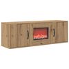 vidaXL Elektrische haard Artisanaal eiken 110 x 30 x 36,5 cm