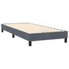 vidaXL Boxspring met matras fluweel donkergrijs 90x220 cm