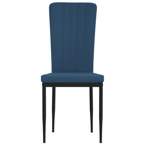 vidaXL Eetkamerstoelen 4 st fluweel blauw