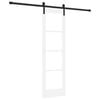 vidaXL Schuifdeur ORKDAL Wit 61 x 198,5 cm Massief grenenhout en glas