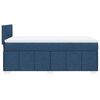 vidaXL Boxspring met matras stof blauw 100x200 cm
