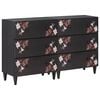vidaXL Opslagkasten 2 st 120 x 33 x 75 cm Massief Mango Hout