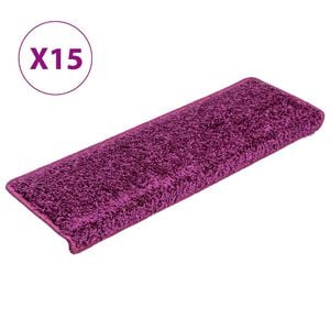 vidaXL Trapmatten 15 st 65x21x4 cm Violet Rechthoekige Rand
