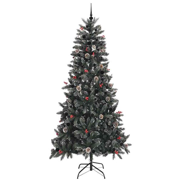 vidaXL Kunstkerstboom met 300 LED Groen 240 cm PVC en Plastic en Staal