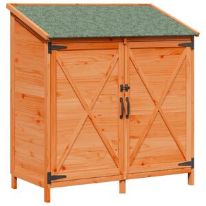 vidaXL Tuinschuur Bruin 106 x 56 x 113,5 cm Bewerkt hout