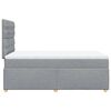vidaXL Boxspring met matras stof lichtgrijs 120x190 cm