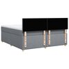 vidaXL Boxspring met matras stof lichtgrijs 180x200 cm