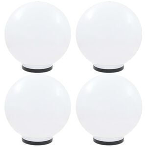 vidaXL LED-bollampen 4 st rond 40 cm PMMA