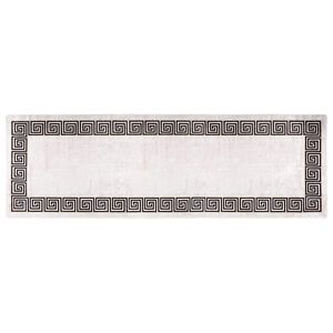 vidaXL Vloerkleed wasbaar 80x300 cm lichtbeige