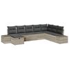 vidaXL Tuin Sofa Set 8 st Lichtgrijs poly rattan