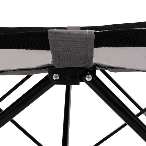 vidaXL Ligbed inklapbaar staal grijs