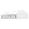 vidaXL Prieel met dak 20,07x5,88x3,75 m polyetheen wit