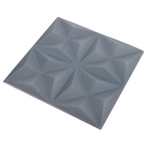 vidaXL Wandpanelen 48 pcs Origami Grijs 50 x 50 cm XPS Schuim