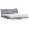 vidaXL Bedframe zonder matras "Hvar" stof lichtgrijs 200x200 cm