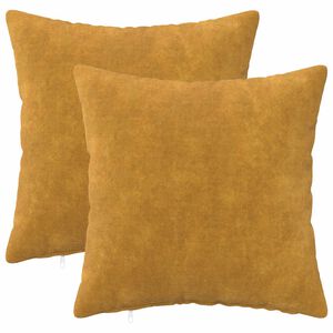 vidaXL Kussensloop 2 pcs HEERLEN Geel 30 x 30 cm Microfiber Fleece