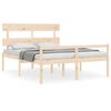 vidaXL Seniorenbed met hoofdbord massief hout 160x200 cm