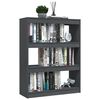vidaXL Boekenkast/kamerscherm 100x30x103 cm massief grenenhout grijs