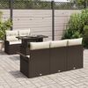 vidaXL Tuin Sofa Set met kussen 6 pcs Bruin poly rattan