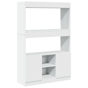 vidaXL Hoge kast 92x33x140 cm bewerkt hout wit