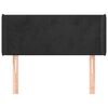 vidaXL Hoofdbord met randen 103x16x78/88 cm fluweel zwart