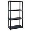 vidaXL Opbergrek 4-laags 61x30,5x130 cm kunststof zwart