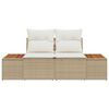 vidaXL Tuinbank Beige 184 x 62 x 85cm poly rattan