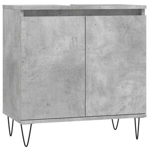 vidaXL Badkamerkast 58x33x60 cm bewerkt hout betongrijs