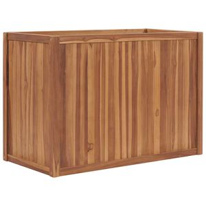 vidaXL Plantenbak verhoogd 100x50x70 cm massief teakhout