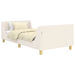 vidaXL Bedframe voor kinderen met hoofdbord Cr&egrave;me 80 x 200 cm