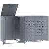 vidaXL Containerberging voor 3 containers 207x79x117 cm staal grijs