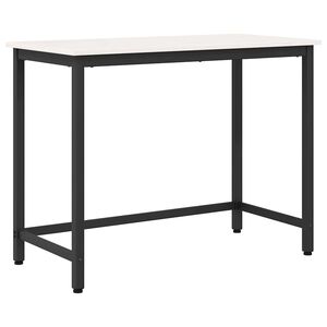 vidaXL Tafel Wit 100 x 50 x 77 cm Engineered hout en staal