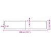 vidaXL Tafelblad natuurlijke rand 200x40x(2-6)cm eikenhout donkerbruin