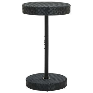 vidaXL Tuintafel 60,5x106 cm poly rattan zwart