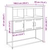 vidaXL Dressoir 100,5x39x107 cm staal wit