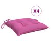 vidaXL Stoelkussens 4 st 50x50x7 cm oxford stof roze