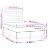 vidaXL Boxspring met matras en LED stof donkergrijs 120x200 cm