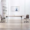vidaXL Eetkamerstoelen draaibaar 2 st stof taupe