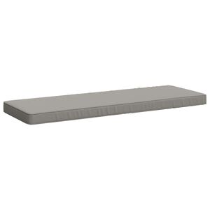 vidaXL 1-delig Bankkussen VUGHT 100% Polyester Grijs 100 x 40 x 5 cm