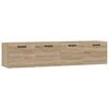 vidaXL Wandkasten 2 st 60x36,5x35 cm bewerkt hout sonoma eikenkleurig