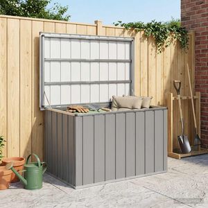 vidaXL Tuinbox 109x67x65 cm grijs