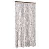 vidaXL Vliegengordijn 100x230 cm chenille taupe en wit