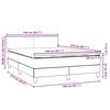 vidaXL Boxspring met matras en LED fluweel donkergrijs 140x210 cm