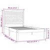 vidaXL Bedframe massief hout wit 90x200 cm