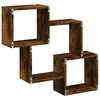 vidaXL Wandkast 78x18x71 cm bewerkt hout gerookt eikenkleurig