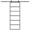 vidaXL Schuifdeur met beslag 76x205 cm ESG-glas en aluminium