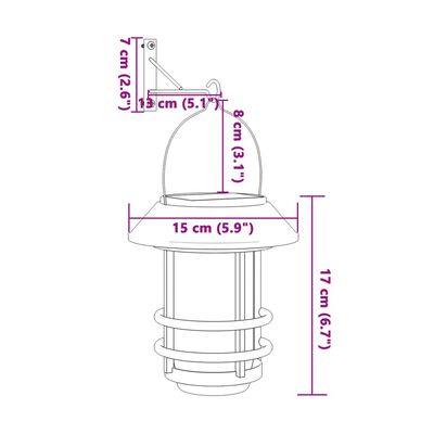 vidaXL Wandlantaarns voor buiten 2 st solar wit