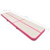 vidaXL Gymnastiekmat met pomp opblaasbaar 600x100x15 cm PVC roze