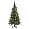 vidaXL Kunstmatige Inklapbare Kerstboom Groen 120 cm PE en PVC
