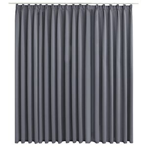 vidaXL Gordijn verduisterend met haken 290x245 cm grijs
